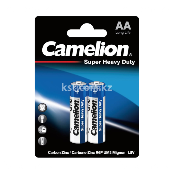 Батарейка CAMELION Super Heavy Duty R6P-BP2B 2 шт. в блистере (превью 1)