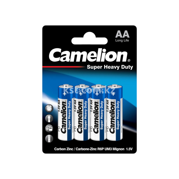 Батарейка CAMELION Super Heavy Duty R6P-BP4B 4 шт. в блистере (превью 1)