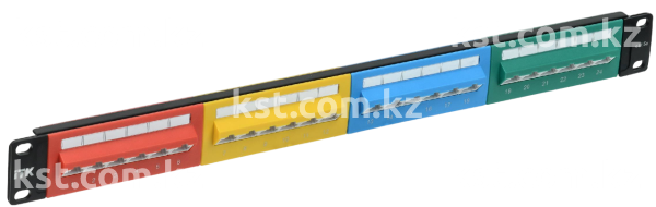 ITK 1U патч-панель кат.5E UTP 24 порта (Dual IDC) угловой порт 45 градусов (превью 1)